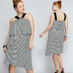 Lane Bryant Striped Sleeveless Layered Dress 22/24